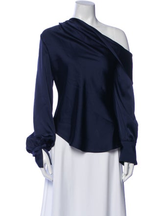 Simkhai One-Shoulder Long Sleeve Blouse