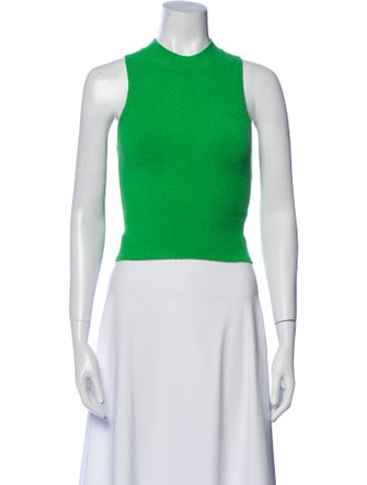 Simkhai Colorblock Pattern Crew Neck Crop Top