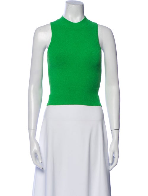 Simkhai Colorblock Pattern Crew Neck Crop Top