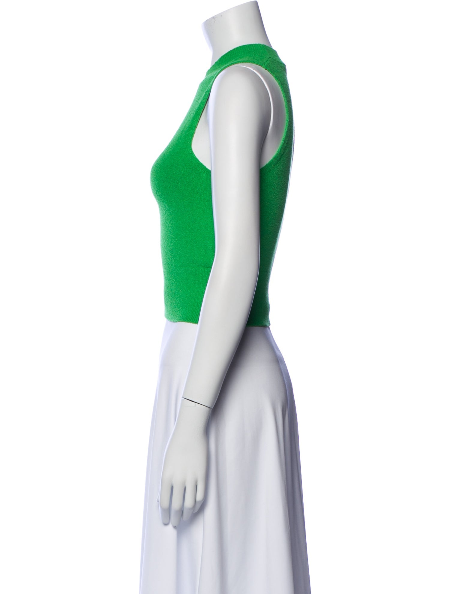 Simkhai Colorblock Pattern Crew Neck Crop Top