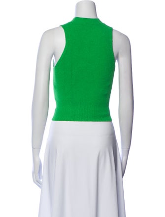 Simkhai Colorblock Pattern Crew Neck Crop Top