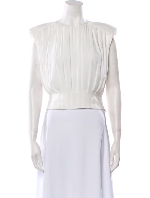 Simkhai Bateau Neckline Short Sleeve Crop Top