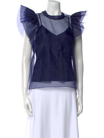 Simkhai Bateau Neckline Short Sleeve Top