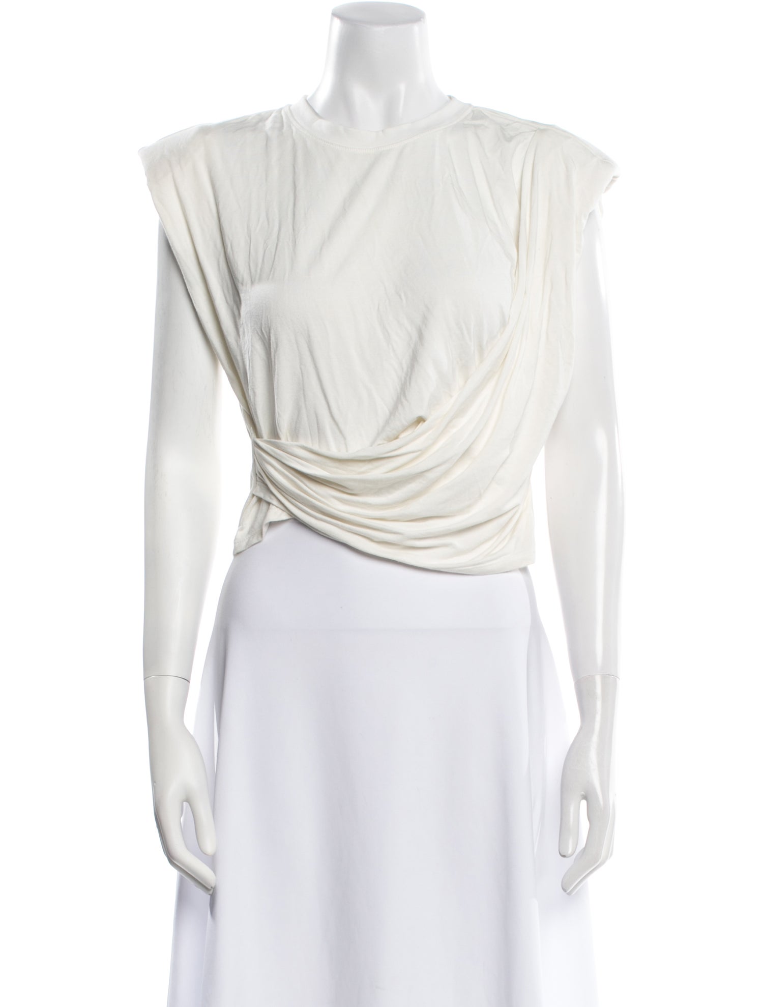 Simkhai Cowl Neck Sleeveless Crop Top