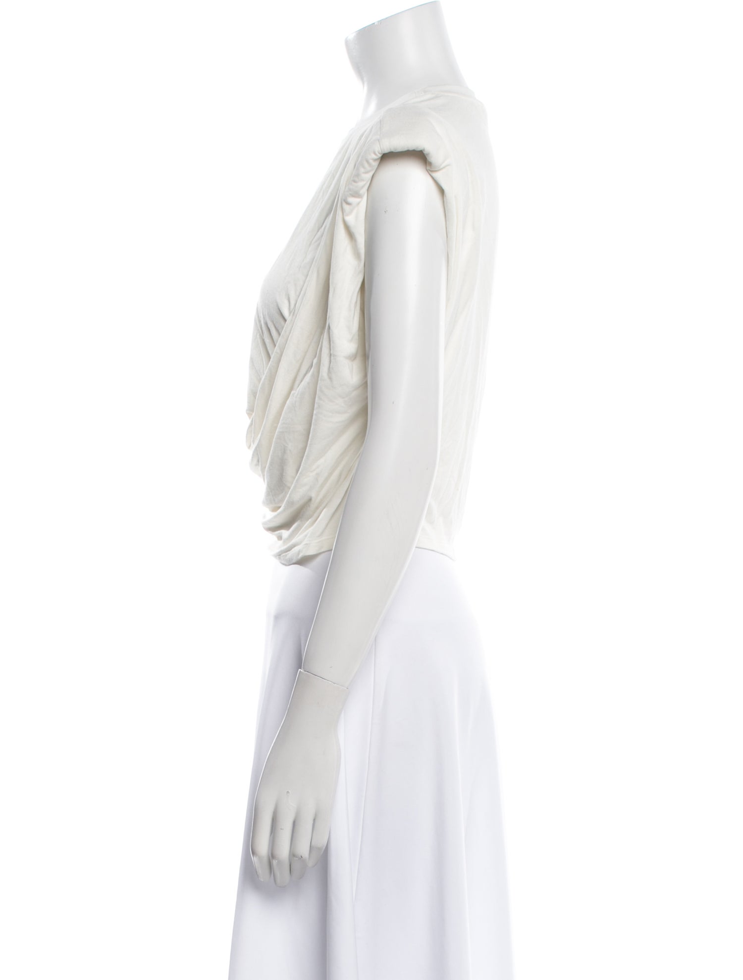 Simkhai Cowl Neck Sleeveless Crop Top