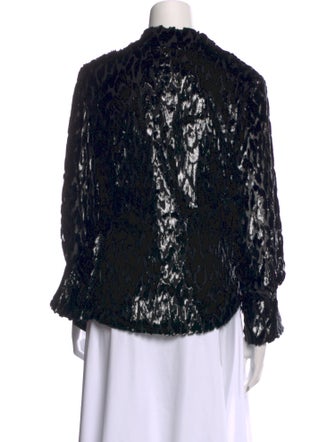 Simkhai Animal Print V-Neck Blouse