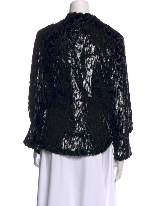 Simkhai Animal Print V-Neck Blouse