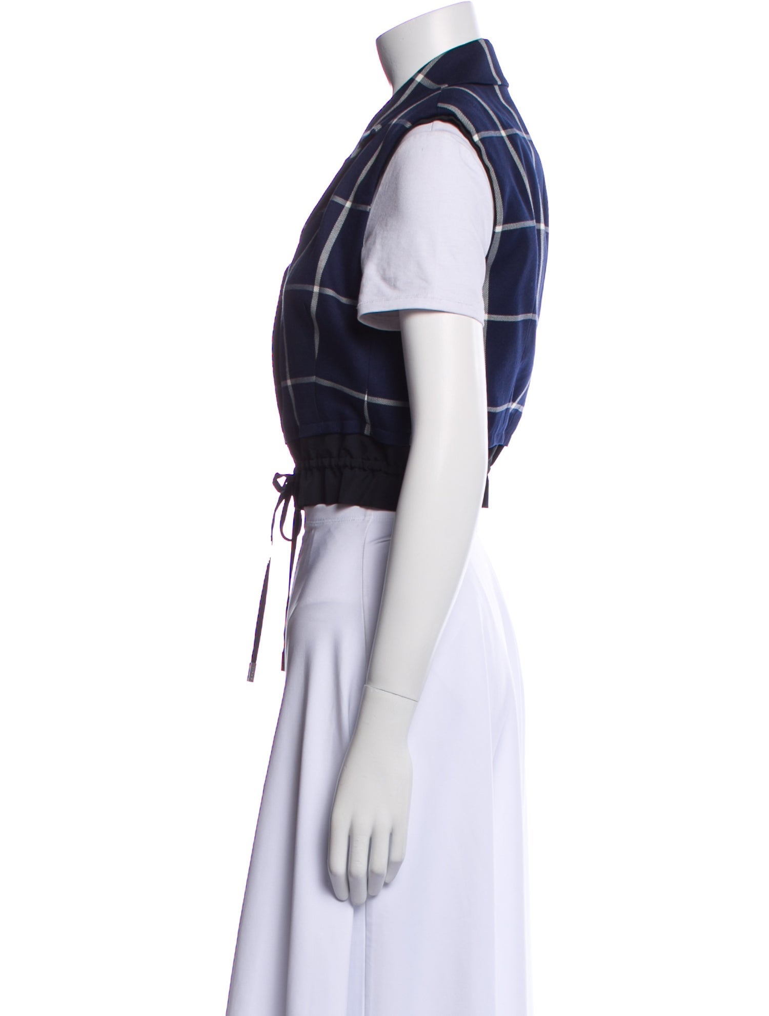 Simkhai Plaid Print V-Neck Crop Top w/ Tags