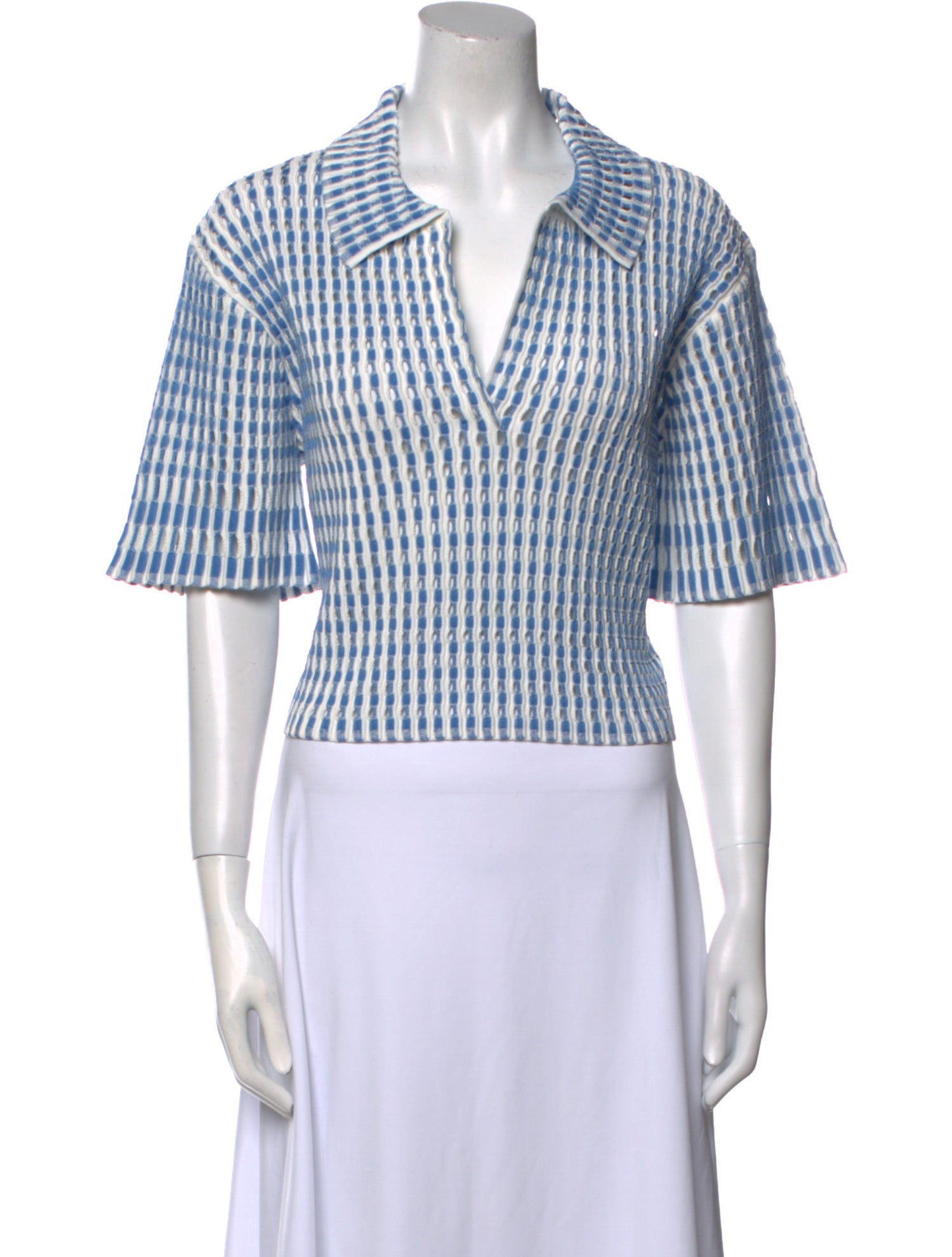 Simkhai Printed Short Sleeve Crop Top w/ Tags