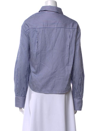 Simkhai Striped Long Sleeve Button-Up Top