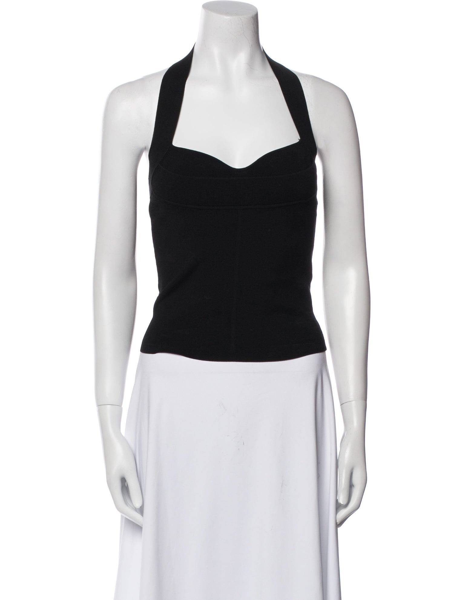Simkhai Halterneck Sleeveless Crop Top