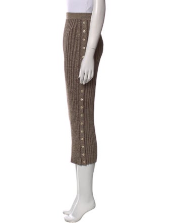 Simkhai Pleated Accents Midi Length Skirt