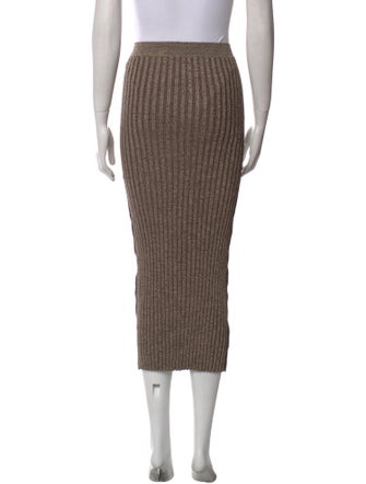 Simkhai Pleated Accents Midi Length Skirt