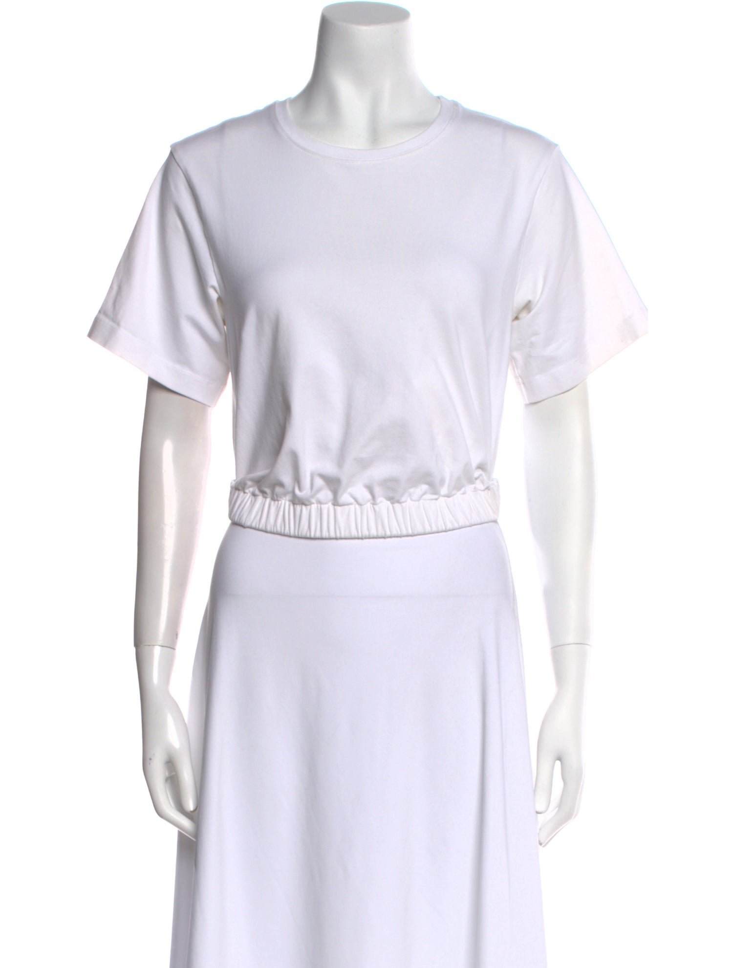 Simkhai Crew Neck Short Sleeve Crop Top