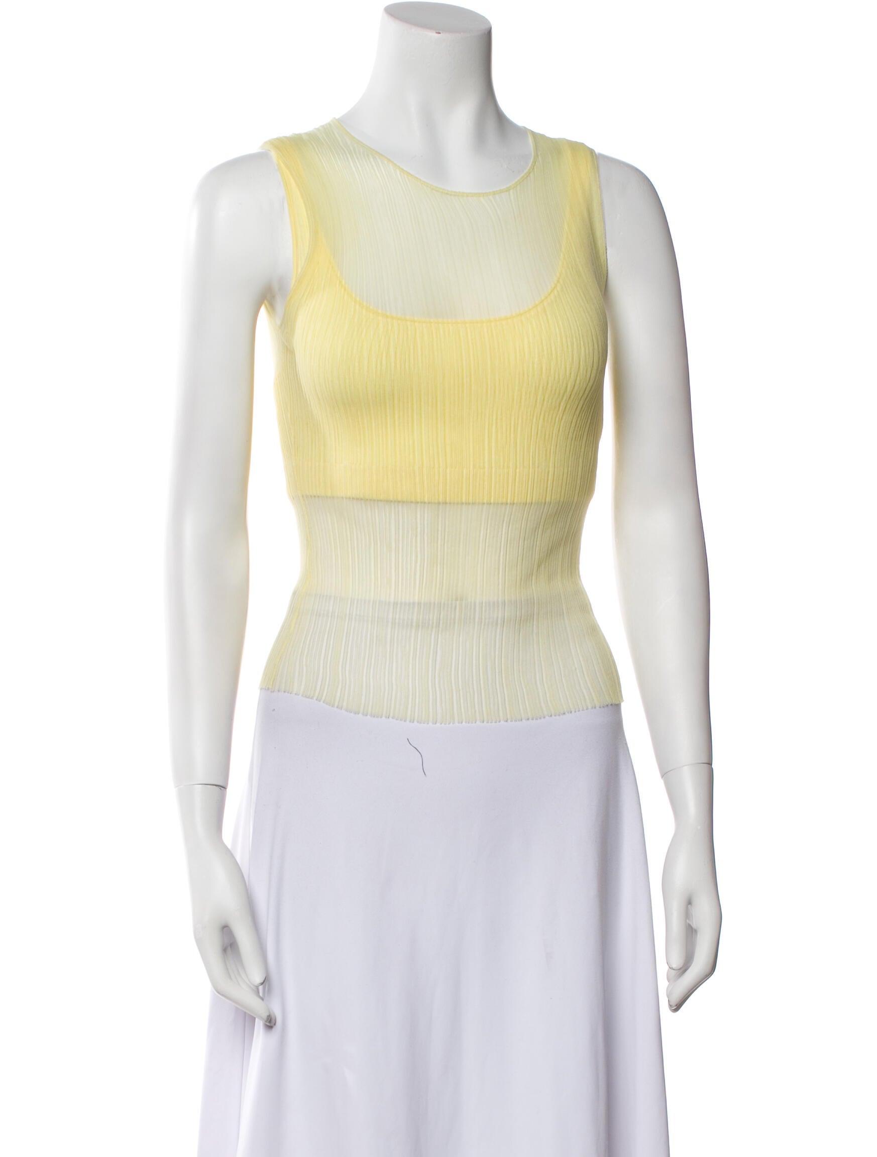 Simkhai Scoop Neck Sleeveless Crop Top
