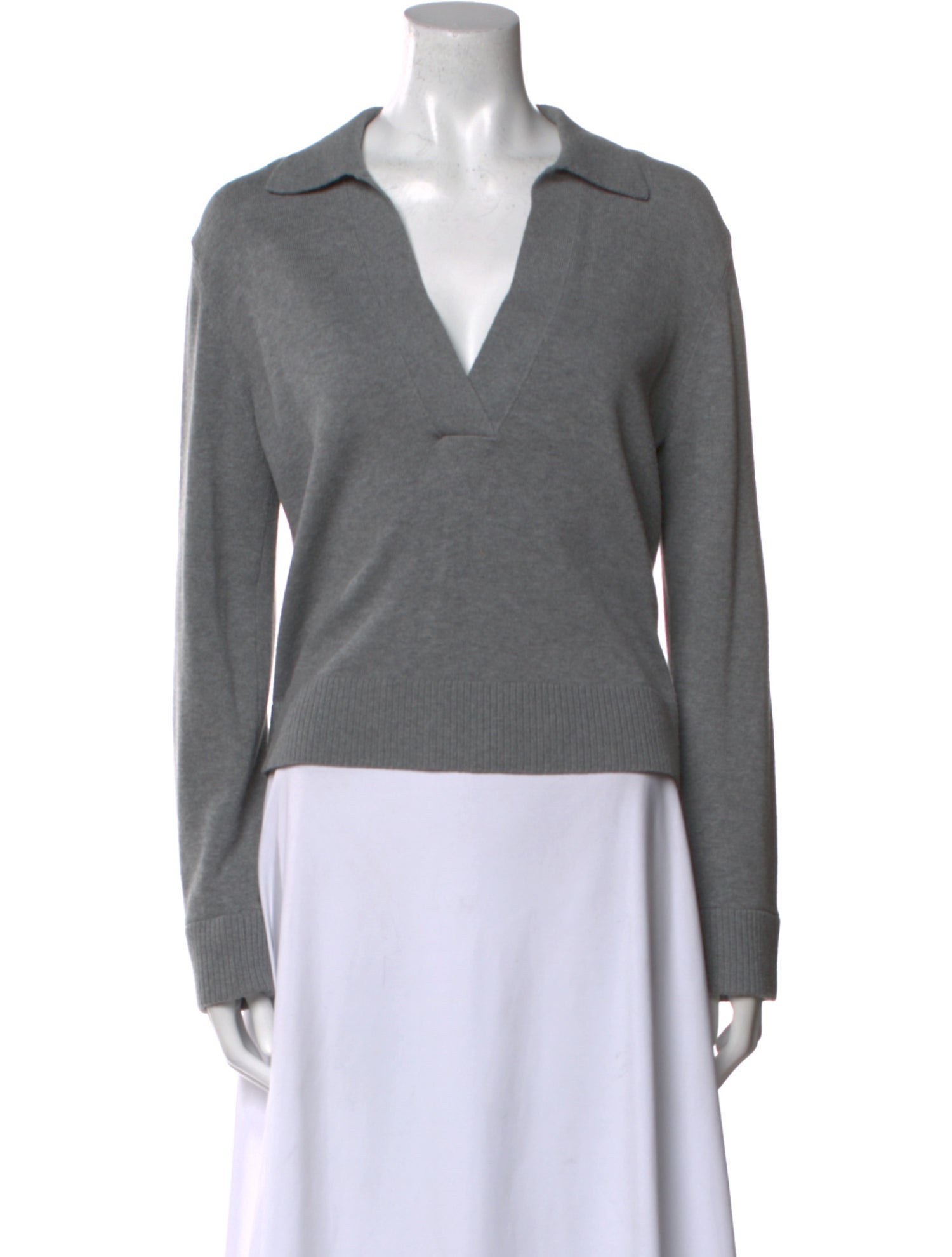 Simkhai V-Neck Long Sleeve Polo