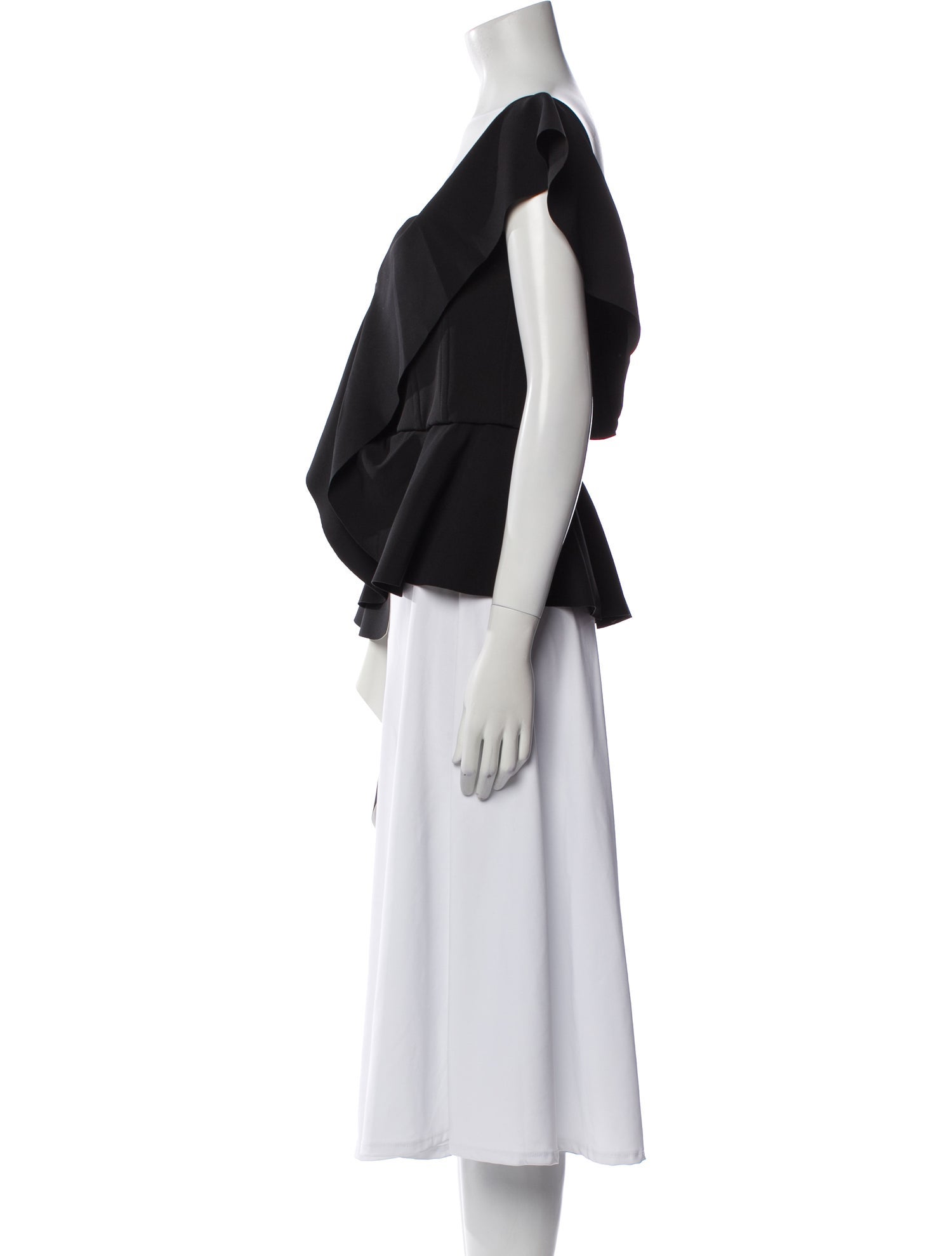 Simkhai Strapless Short Sleeve Crop Top