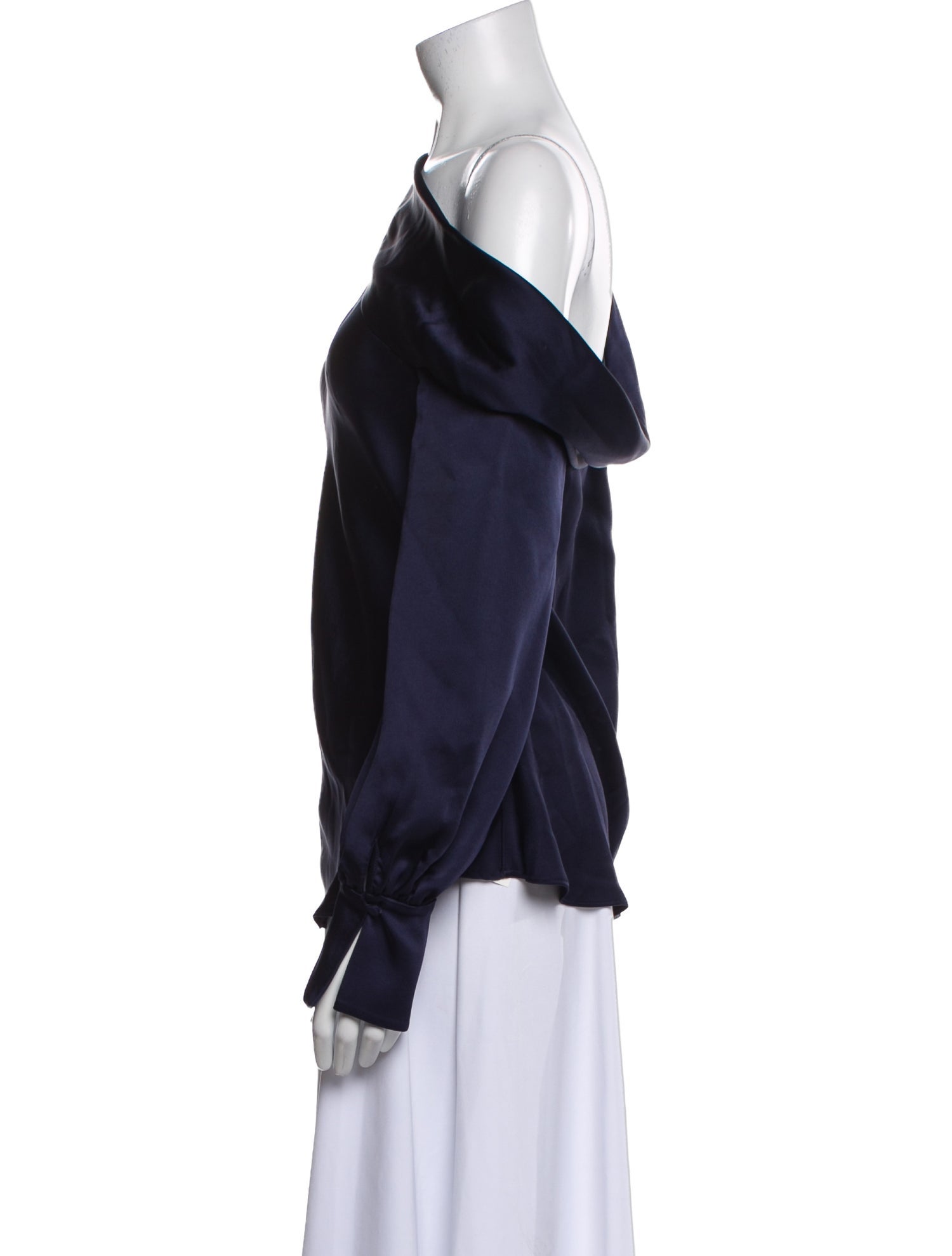 Simkhai Asymmetrical Long Sleeve Blouse