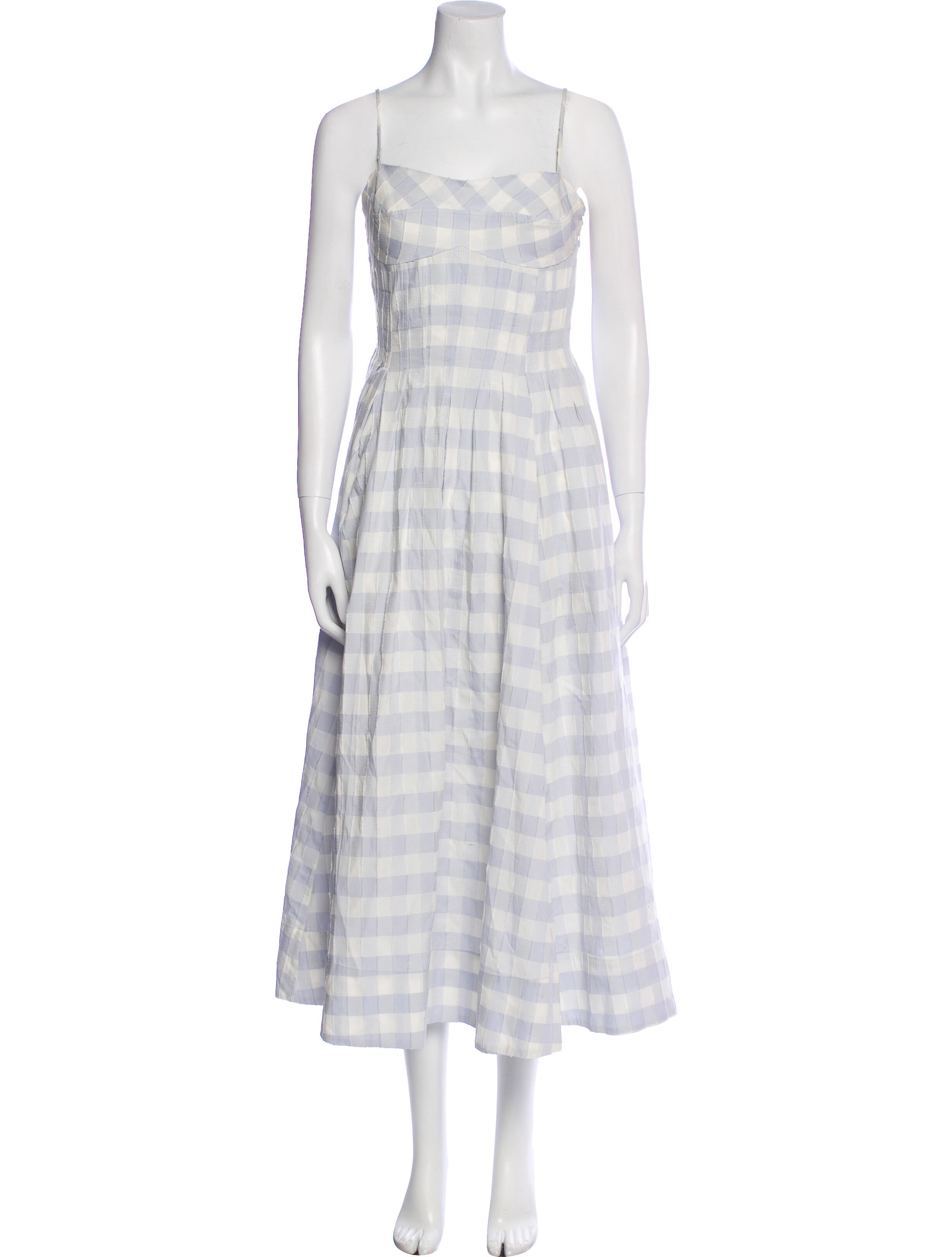 Simkhai Plaid Print Long Dress