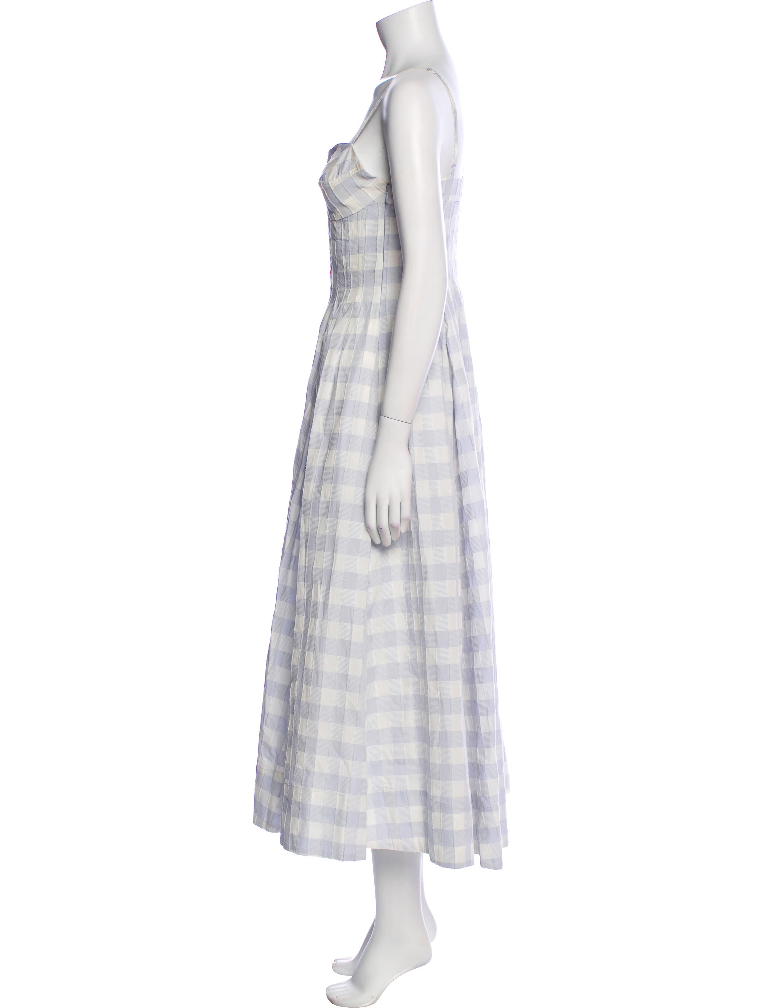 Simkhai Plaid Print Long Dress