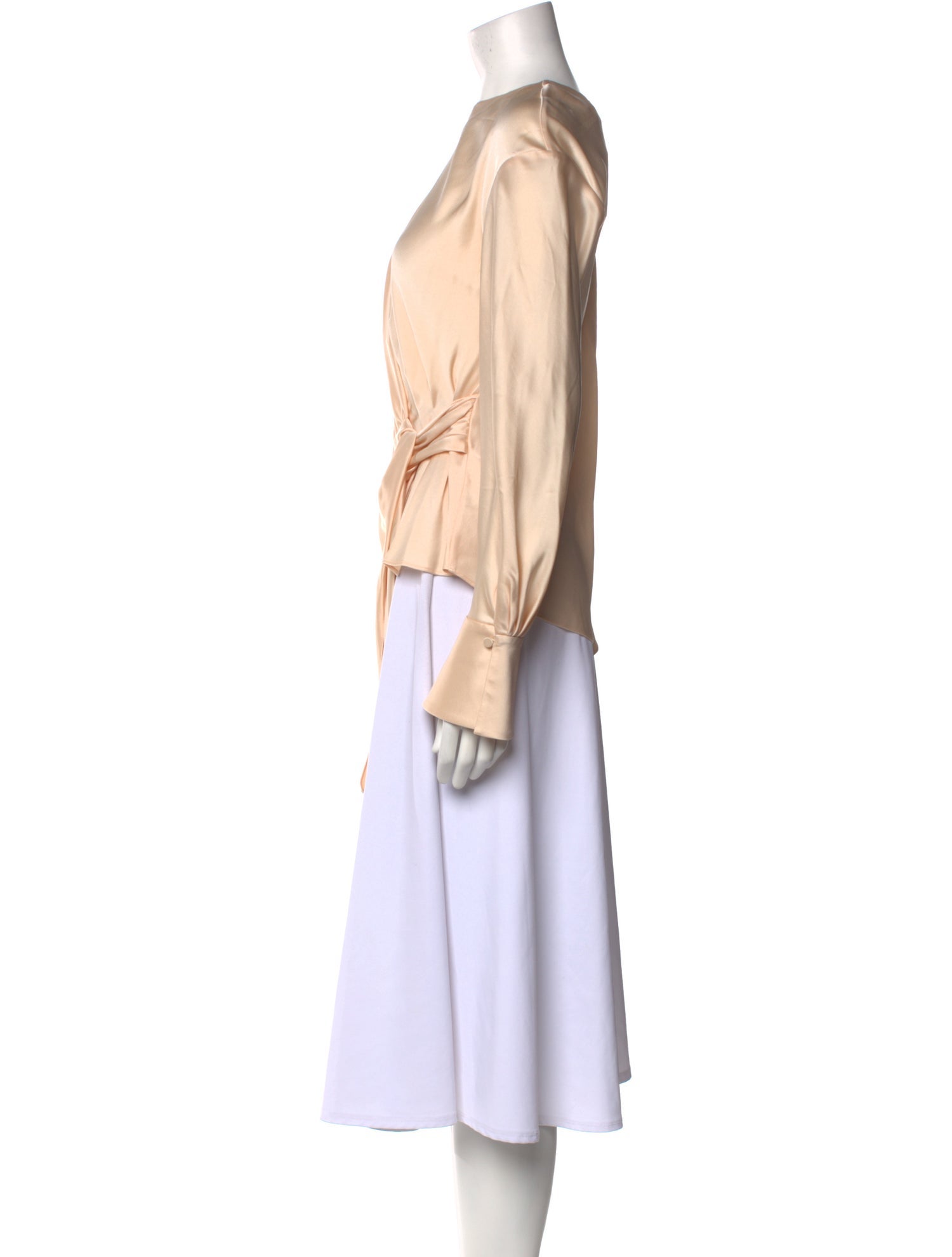 Simkhai Satin Crew Neck Blouse w/ Tags