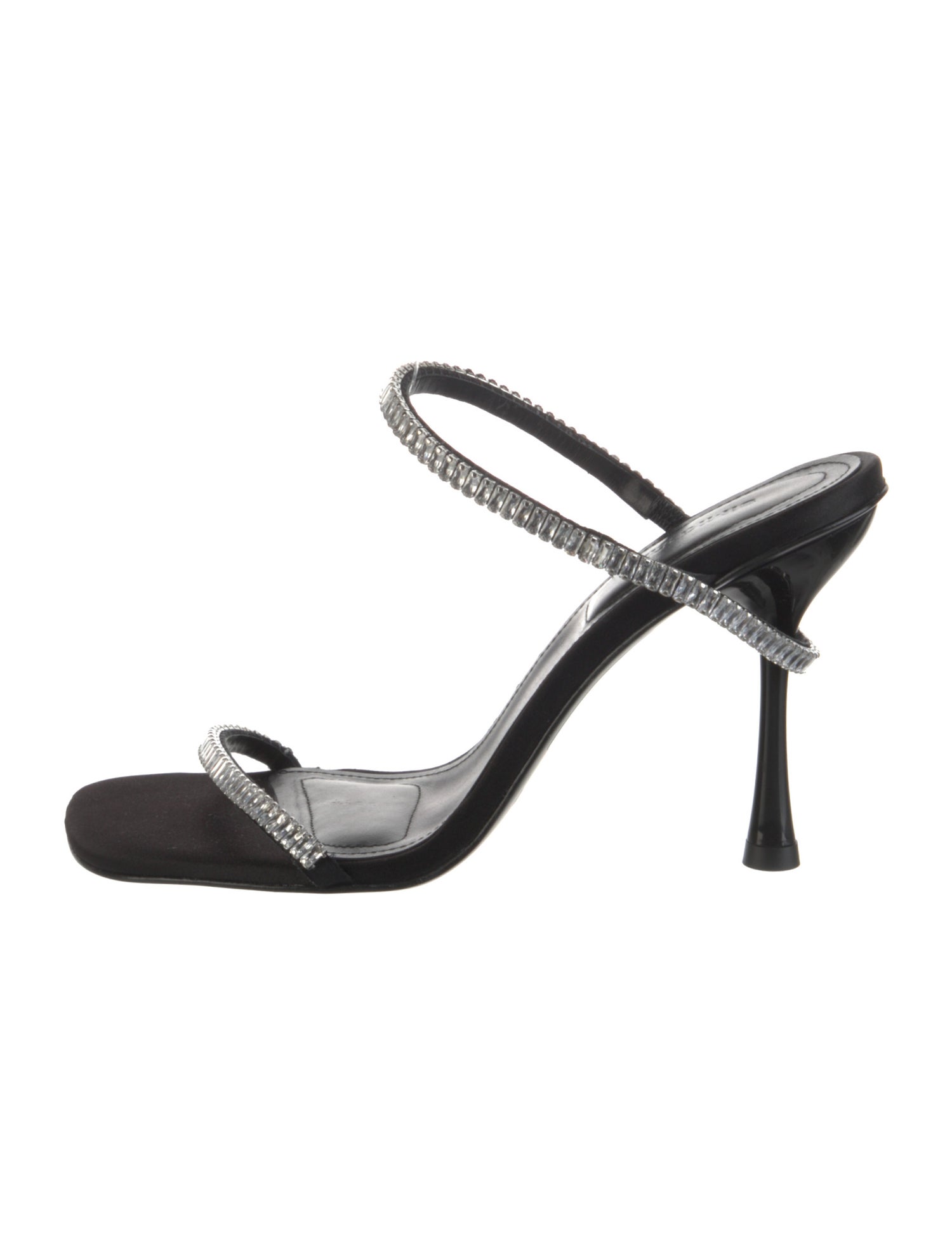 Simkhai Satin Crystal Embellishments Slides