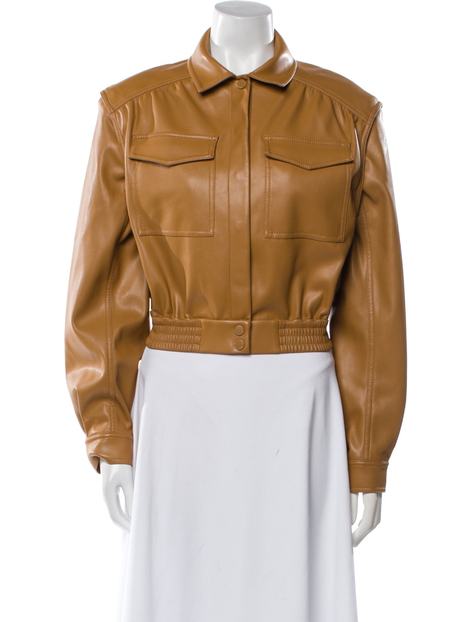 Simkhai Faux Leather Bomber Jacket