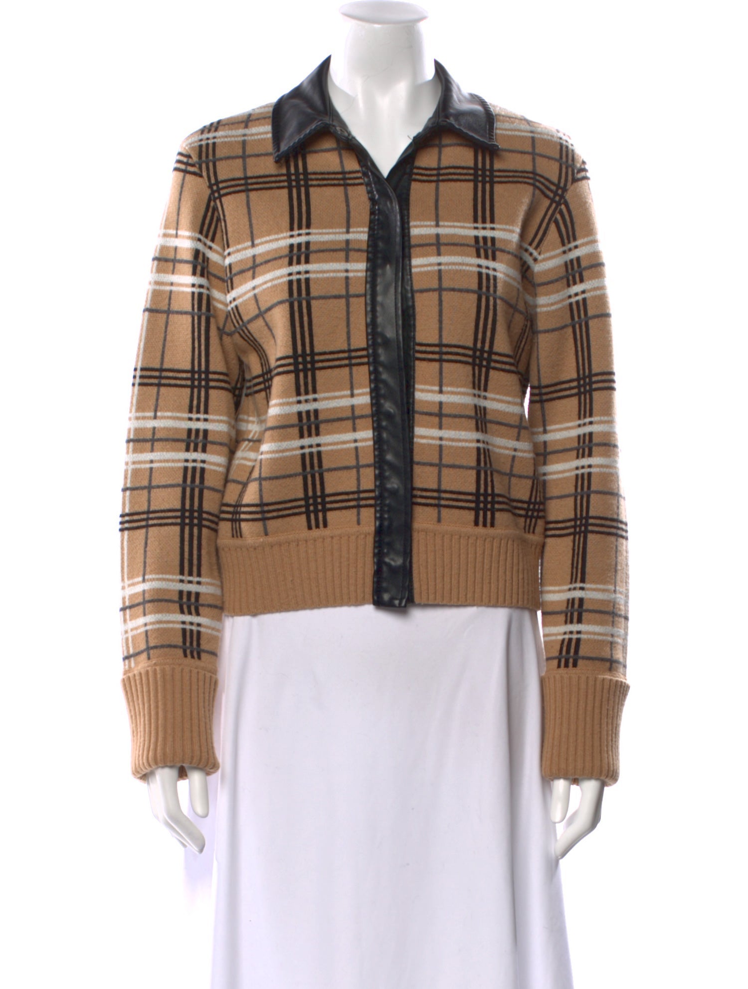 Simkhai Wool Plaid Print Sweater