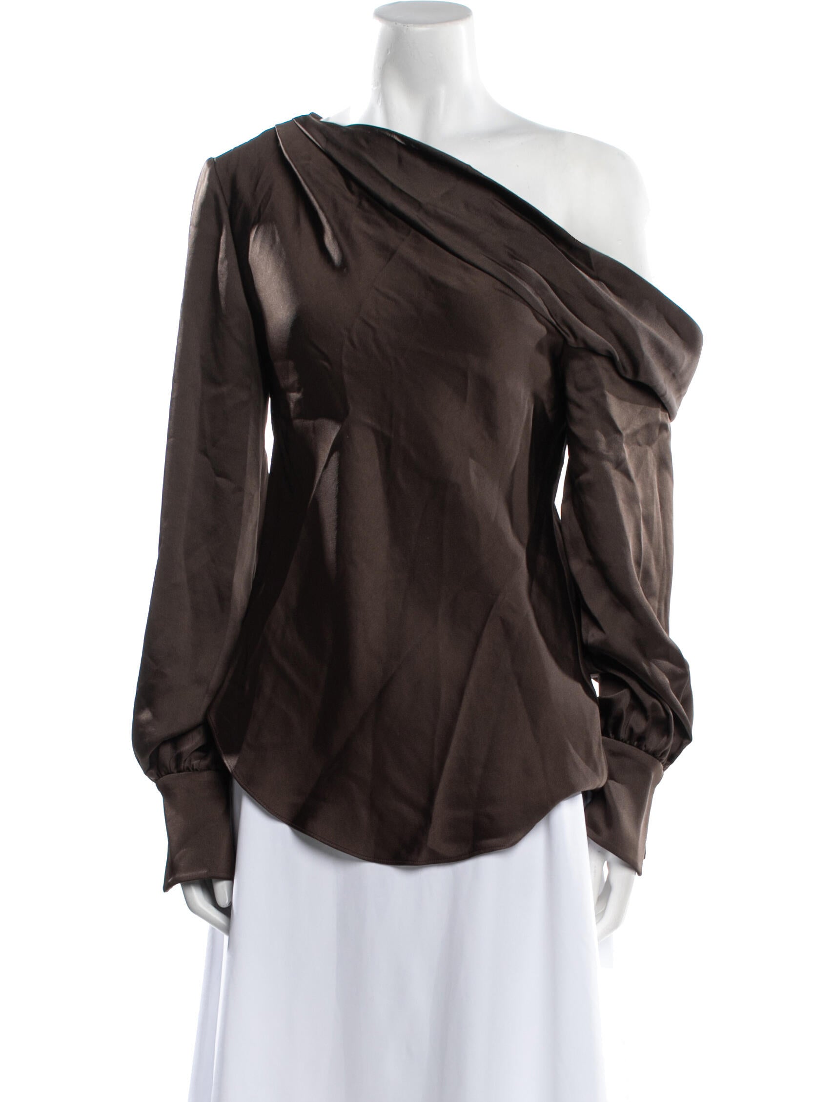 Simkhai One-Shoulder Long Sleeve Blouse