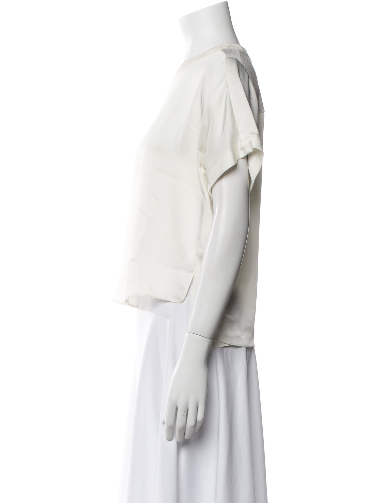 Simkhai Bateau Neckline Short Sleeve T-Shirt