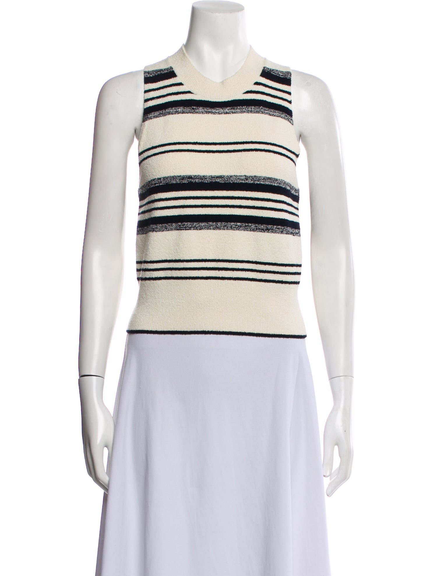 Simkhai Striped Crew Neck Top