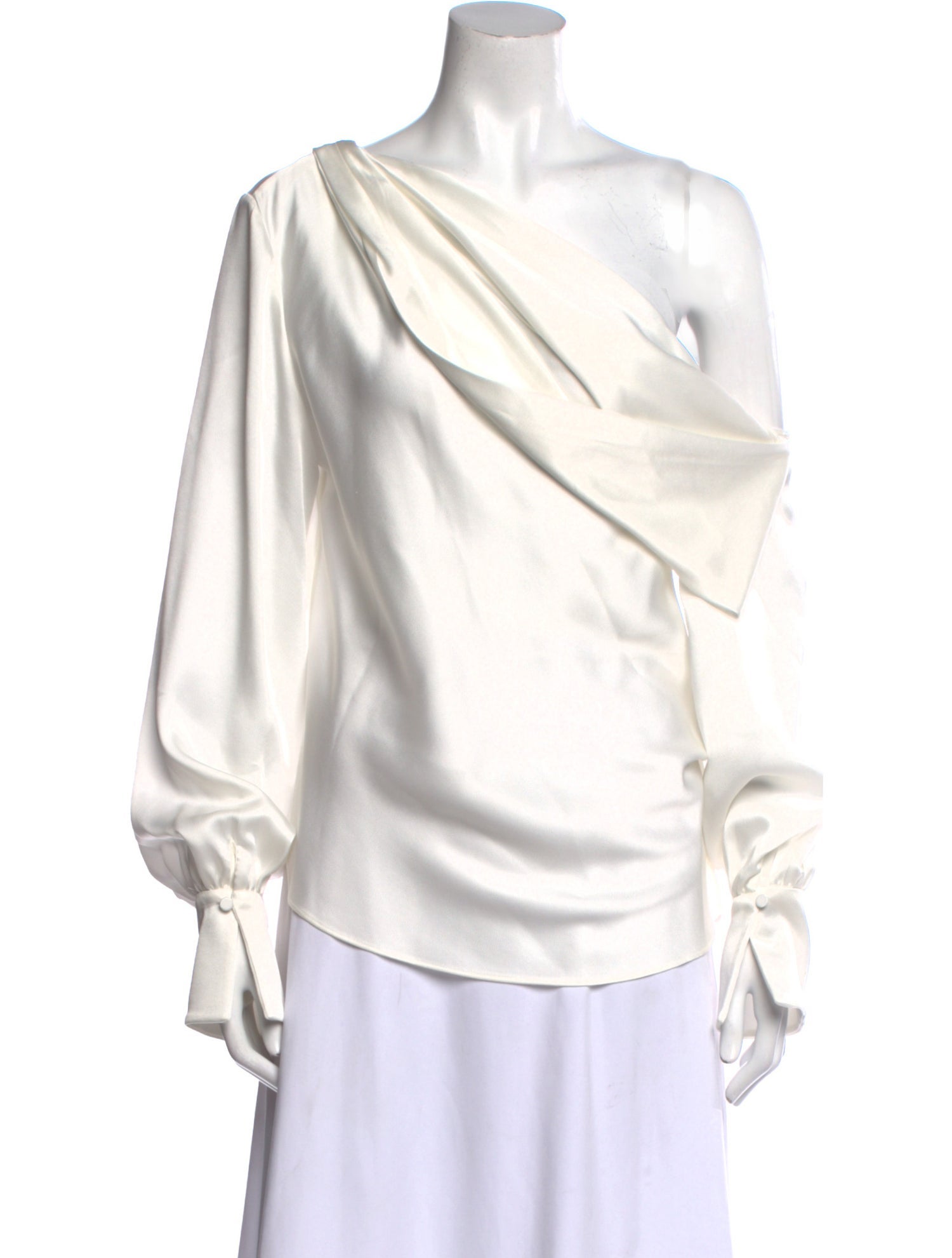 Simkhai Asymmetrical Long Sleeve Blouse