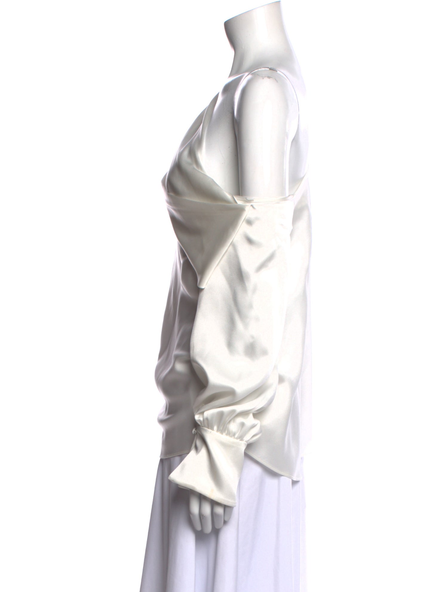 Simkhai Asymmetrical Long Sleeve Blouse