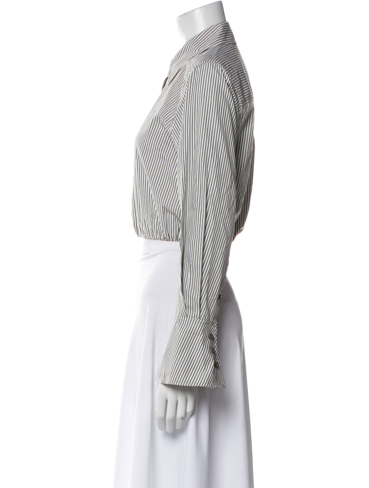 Simkhai Striped Long Sleeve Crop Top