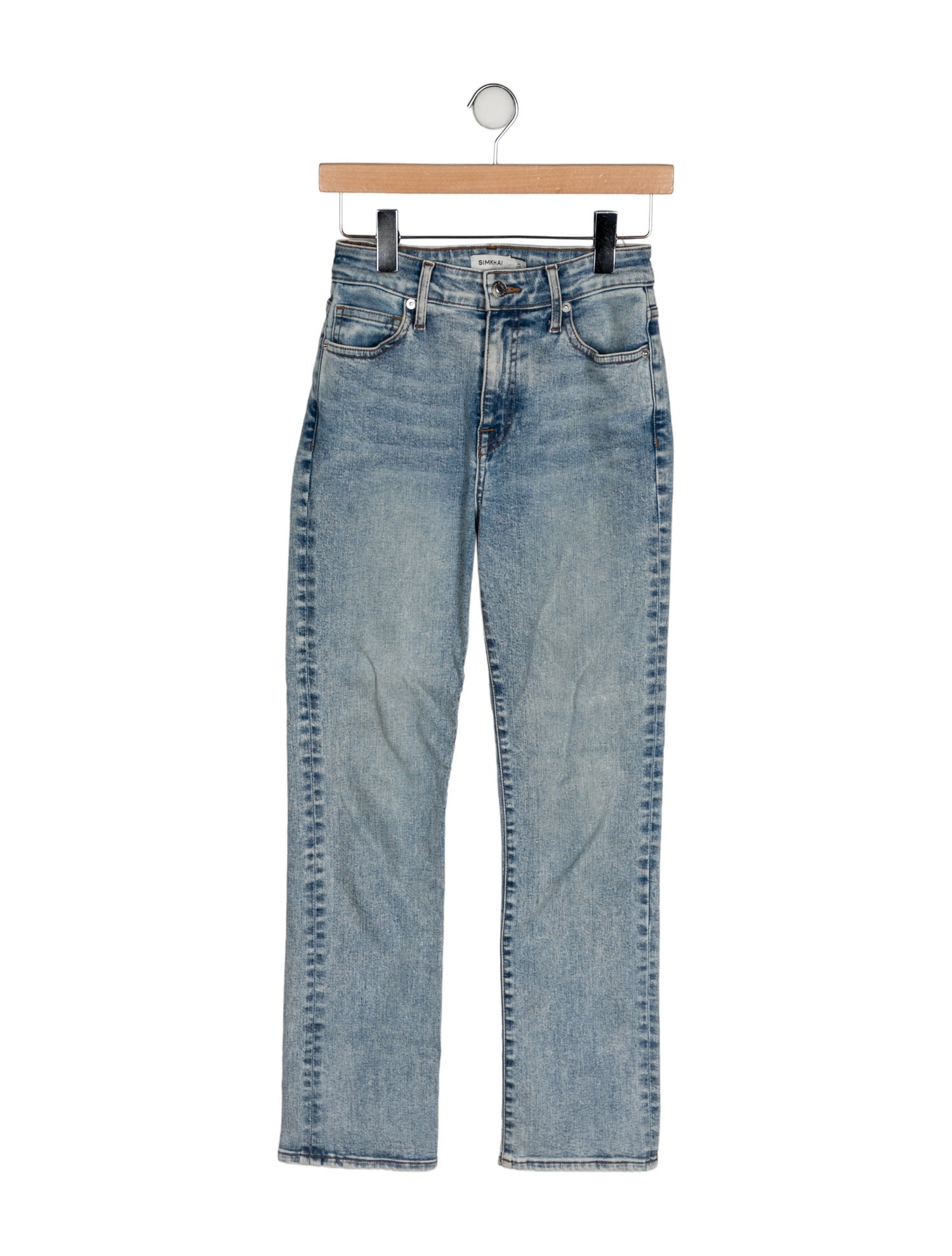 Simkhai Mid-Rise Straight Leg Jeans