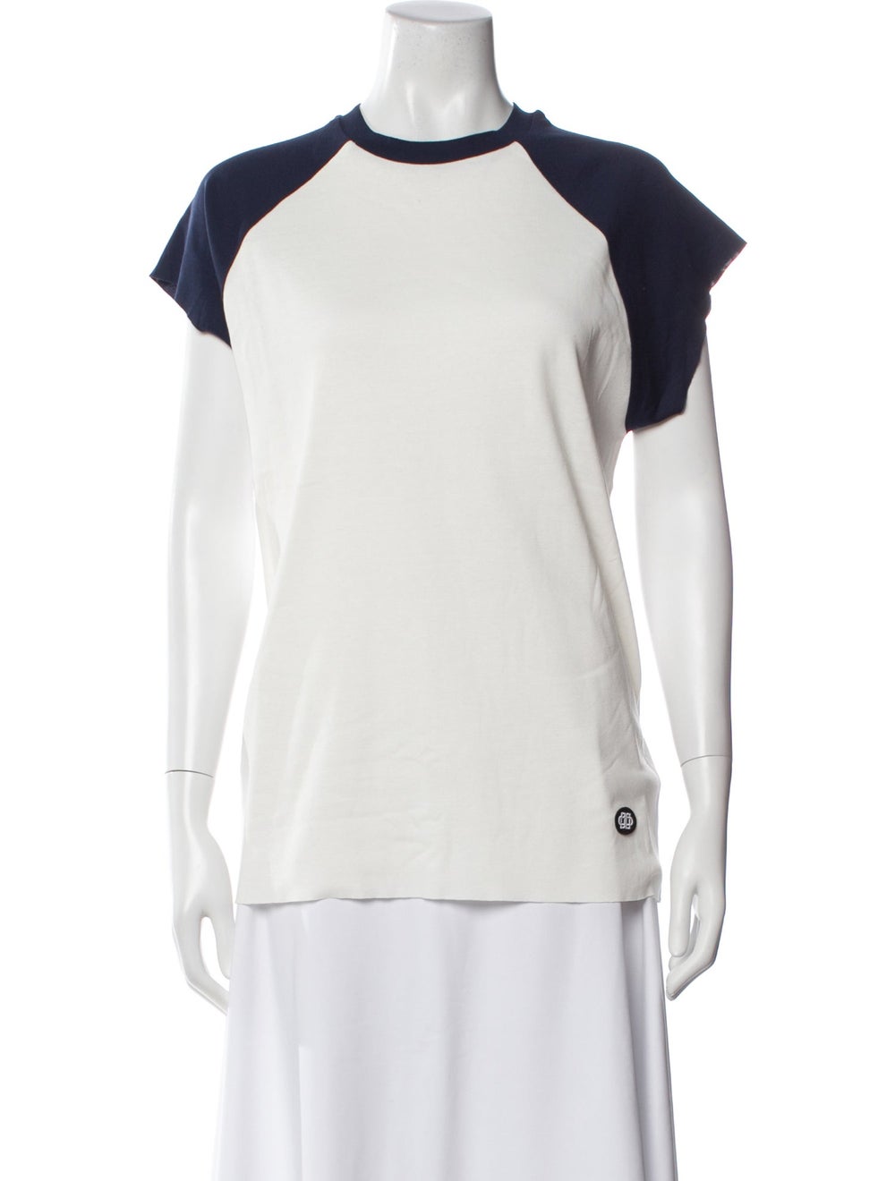 Simkhai Colorblock Pattern Crew Neck T-Shirt w/ T… - image 1