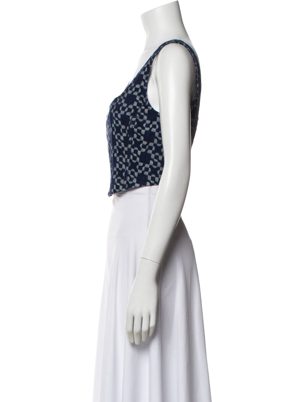 Simkhai Patterned Square Neckline Crop Top w/ Tags - image 2