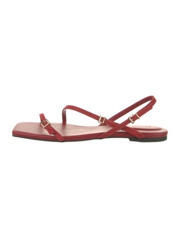 Pre-owned Simkhai Suede Slingback Sandals In Red