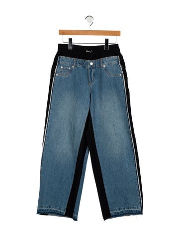Pre-owned Simkhai High-rise Wide Leg Jeans In Blue