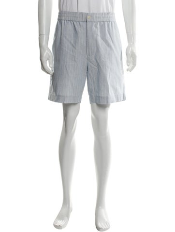 Pre-owned Simkhai Striped Flat Front Shorts In Blue