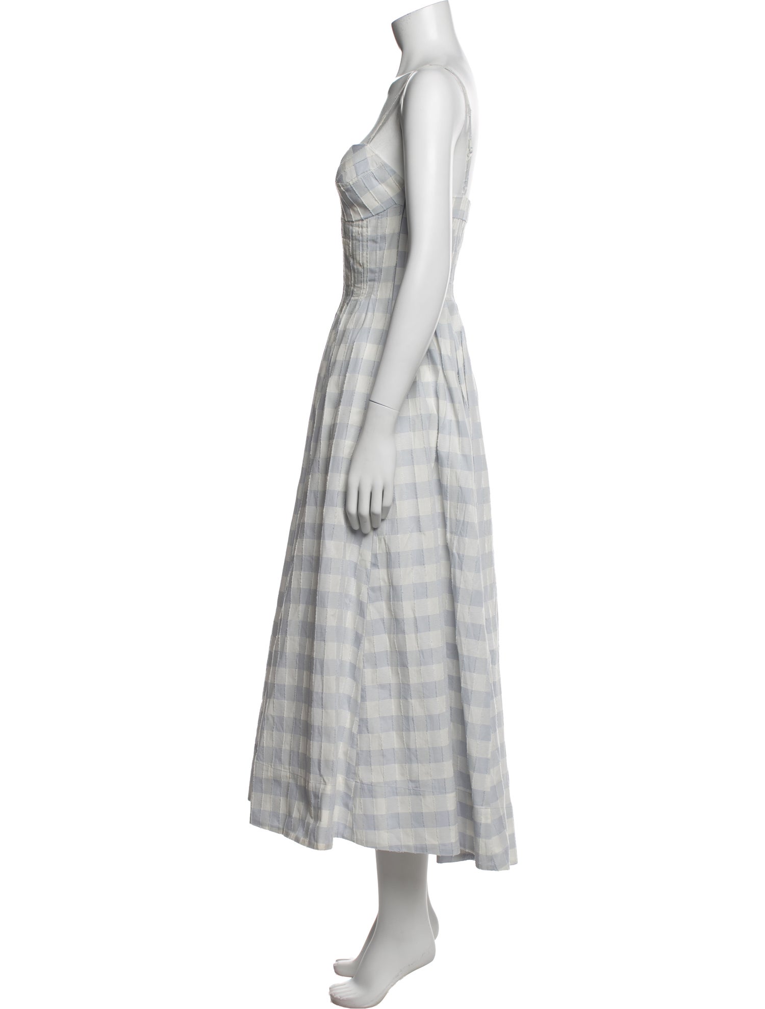Simkhai Plaid Print Midi Length Dress