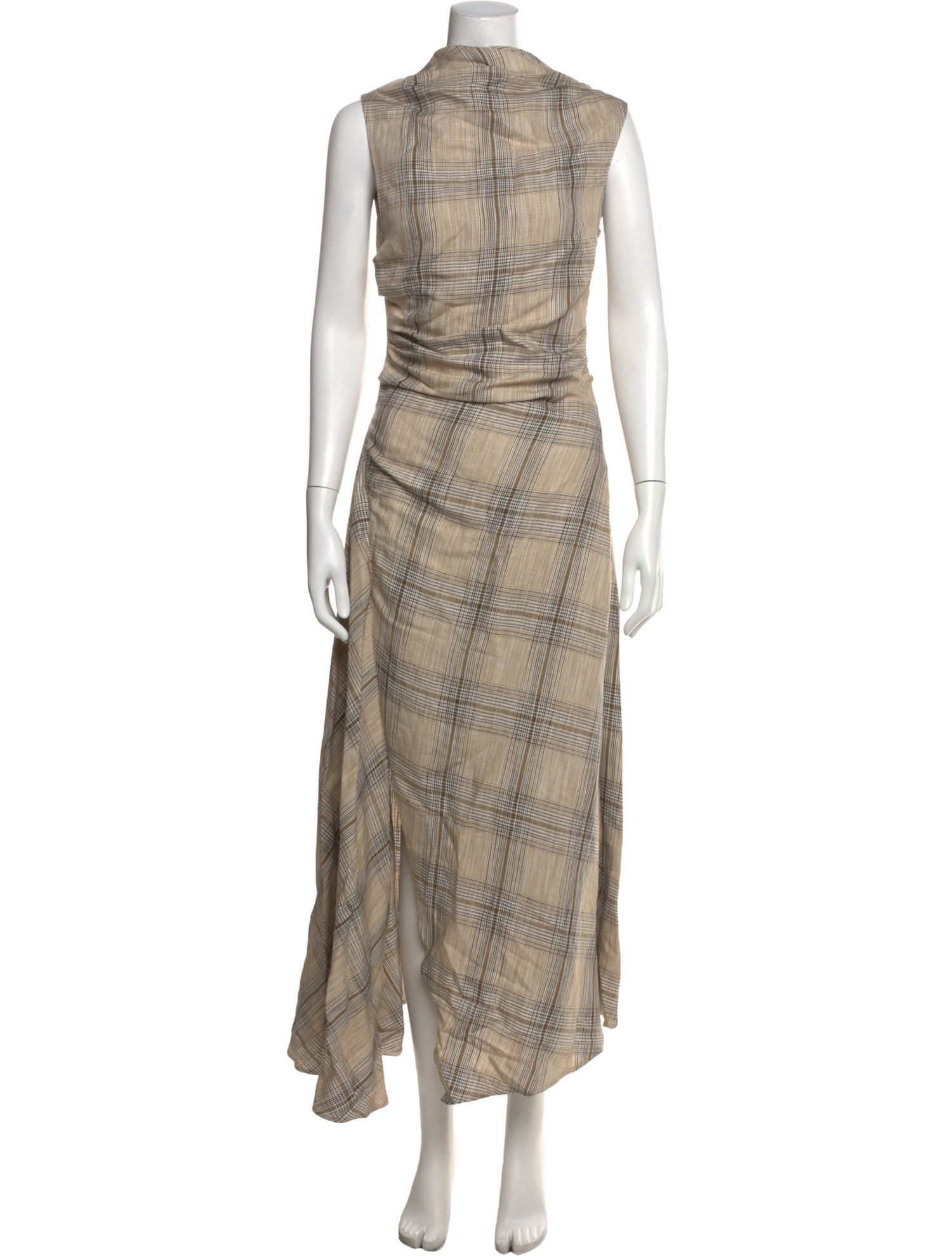 Simkhai Plaid Print Long Dress
