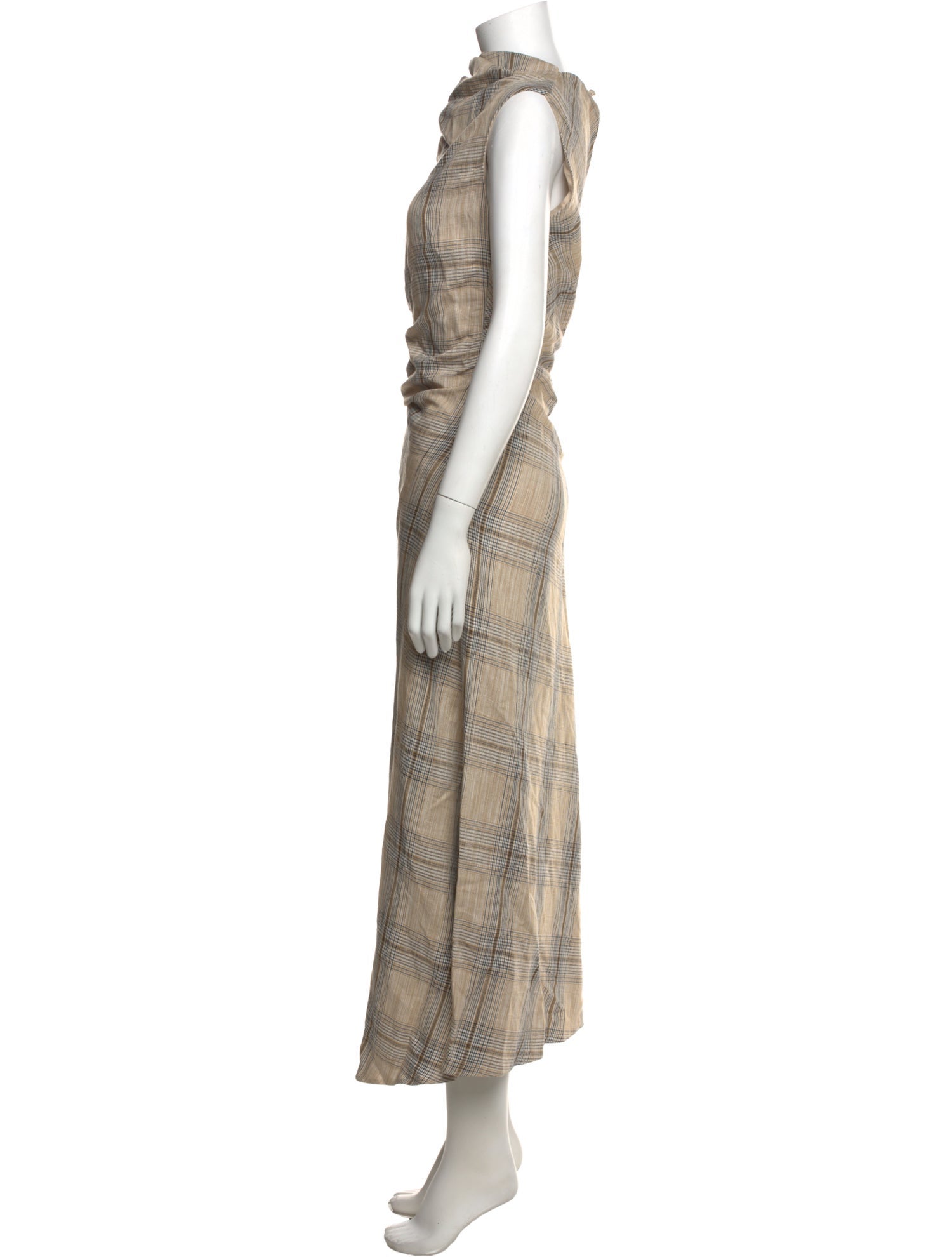 Simkhai Plaid Print Long Dress