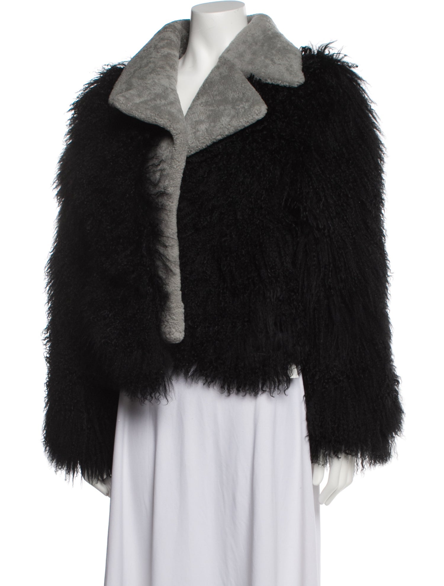 Charlotte Simone Lambswool Faux Fur Jacket
