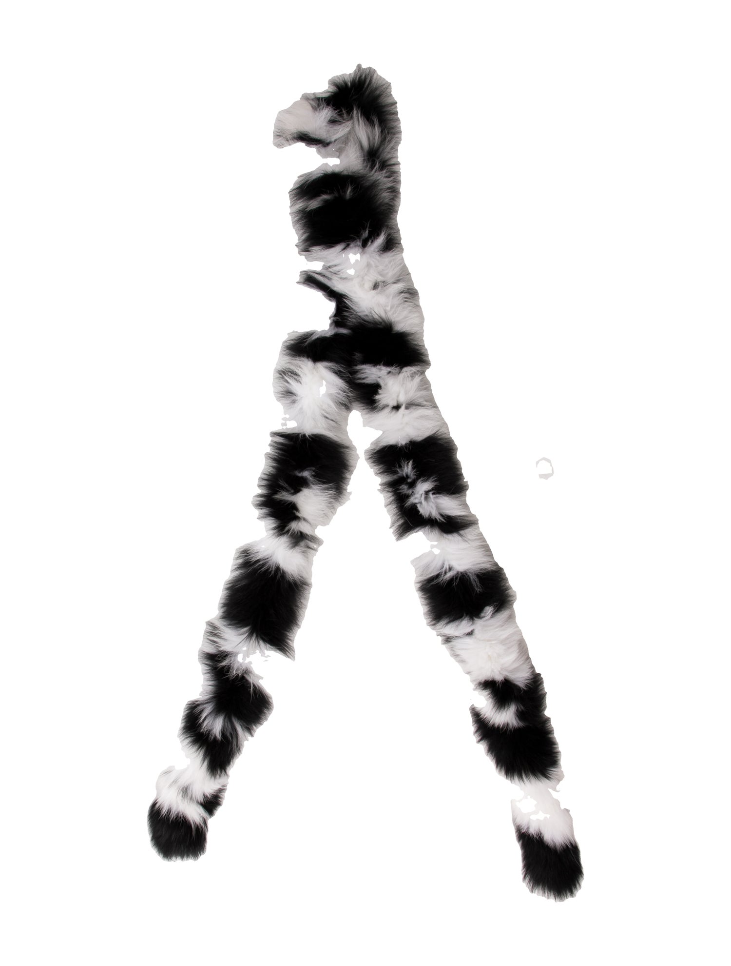 Charlotte Simone Fur Striped Scarf