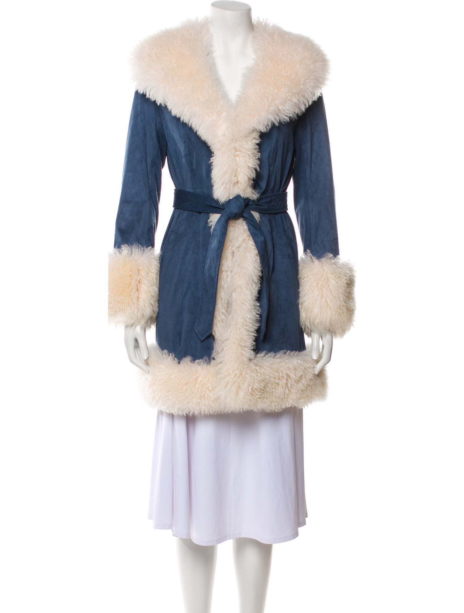 Charlotte Simone Lambskin Faux Fur Coat w/ Tags