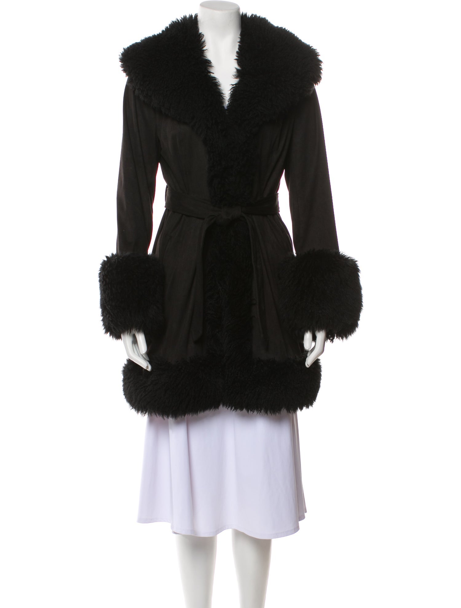 Charlotte Simone Lambskin Faux Fur Coat