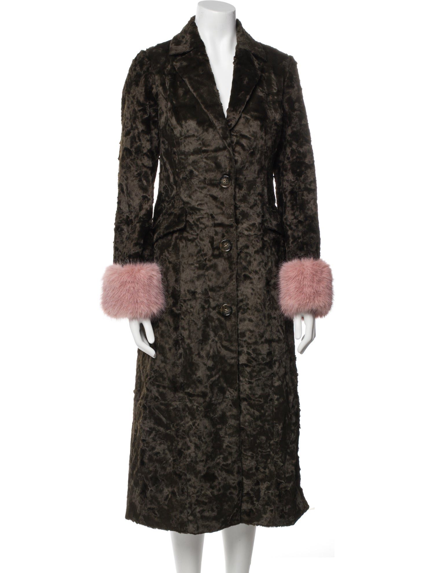 Charlotte Simone Printed Faux Fur Coat w/ Tags