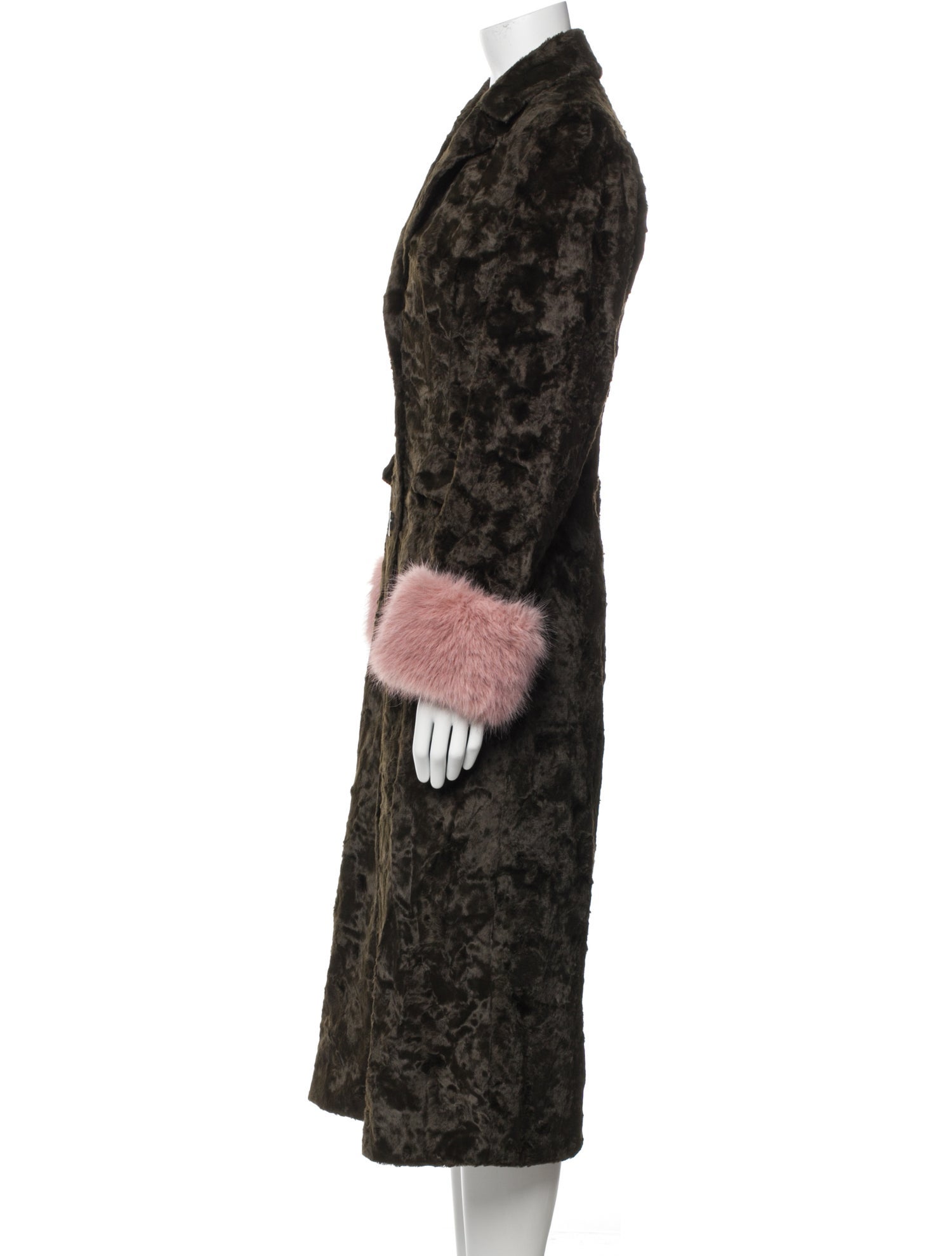 Charlotte Simone Printed Faux Fur Coat w/ Tags