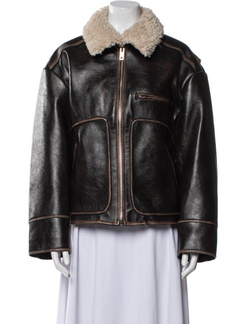 Charlotte Simone Leather Faux Fur Jacket